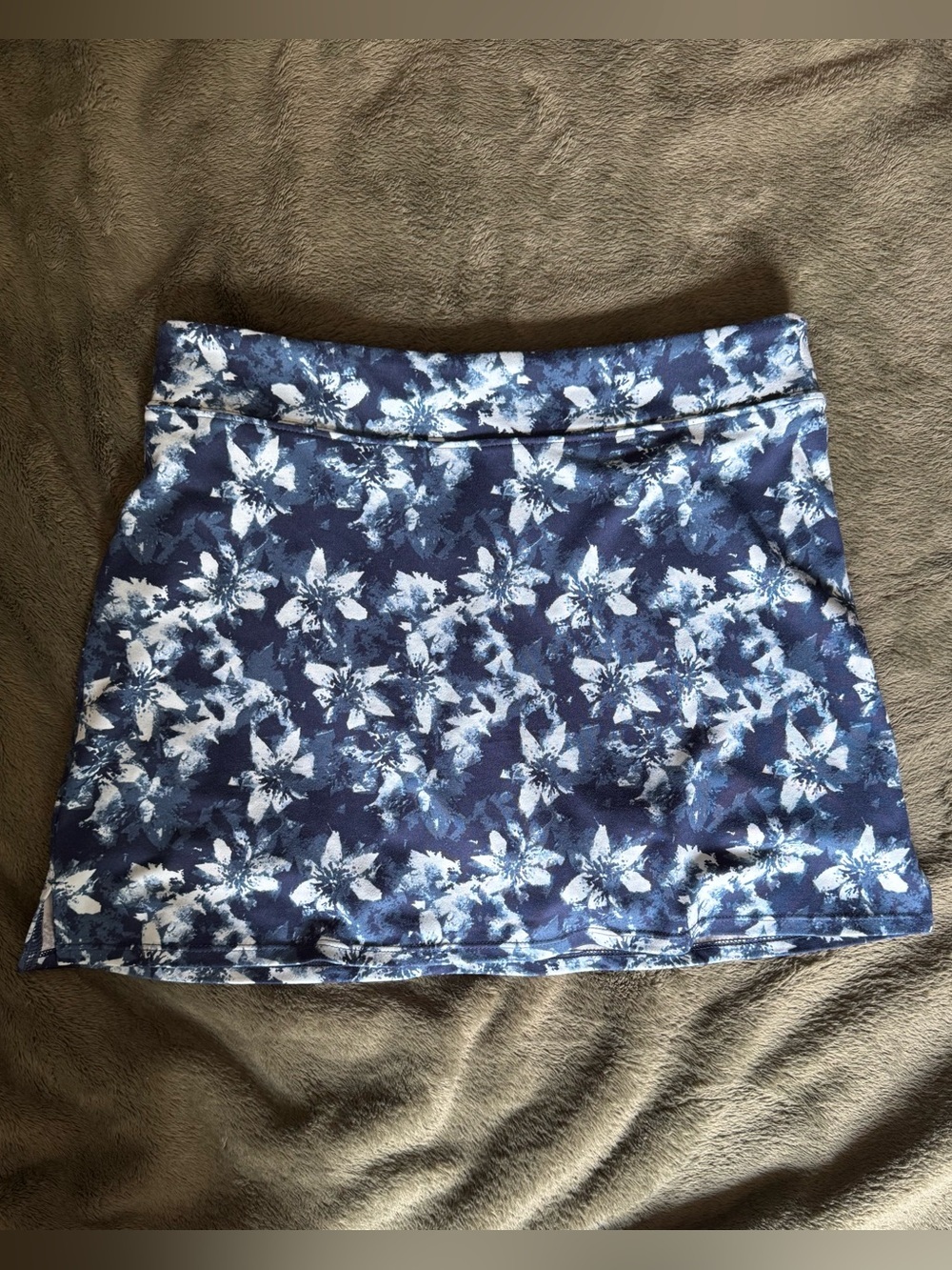 Floral Navy Blue A-Line Skort Size S